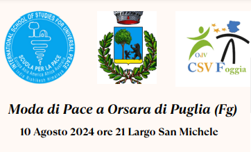 Moda di Pace a Orsara di Puglia (Fg) – 10 Agosto 2024 ore 21 Largo San Michele